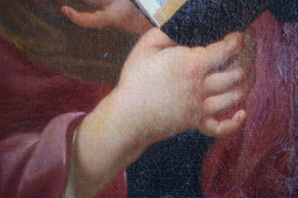 SCUOLA ROMANA - Metà XVIII secolo - MADONNA IN LETTURA, Dipinto olio - immagine 5