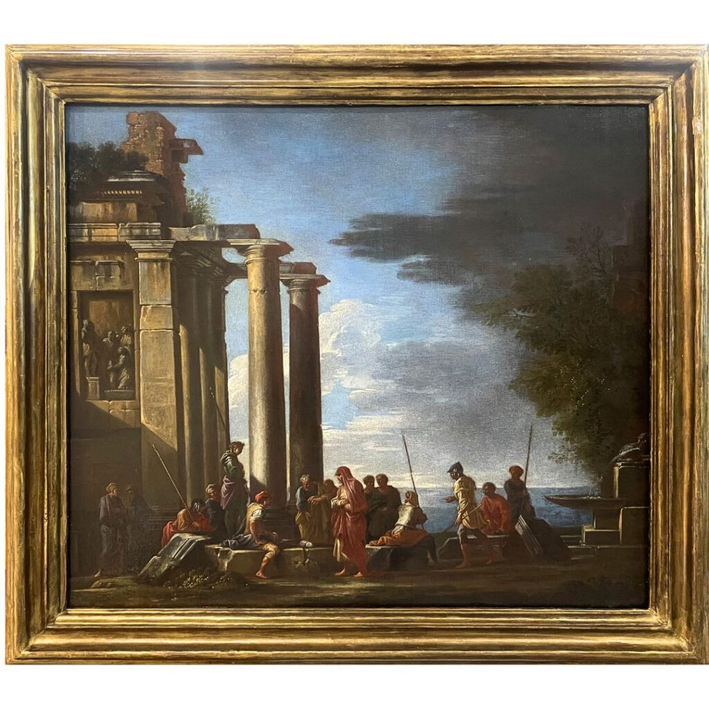 Capriccio architettonico Giovanni Ghisolfi Tributo della moneta XVII secolo