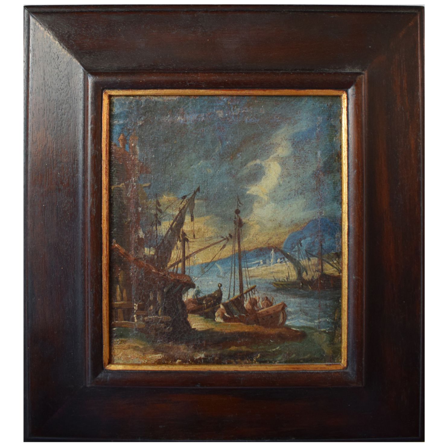 Capriccio veneto con imbarcazioni nel porto, XVIII secolo