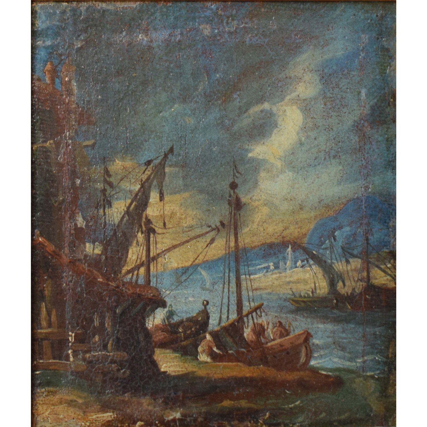 Capriccio veneto con imbarcazioni nel porto, XVIII secolo - immagine 2