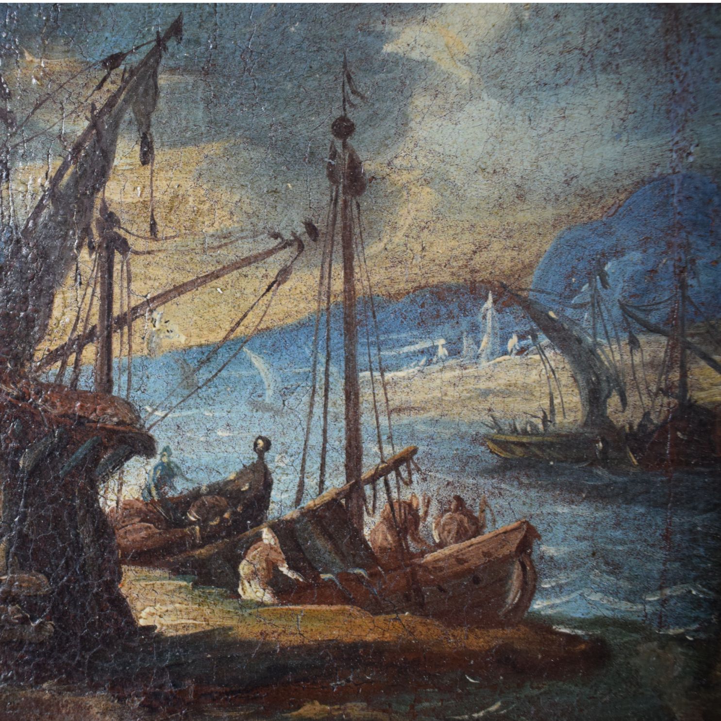 Capriccio veneto con imbarcazioni nel porto, XVIII secolo - immagine 3