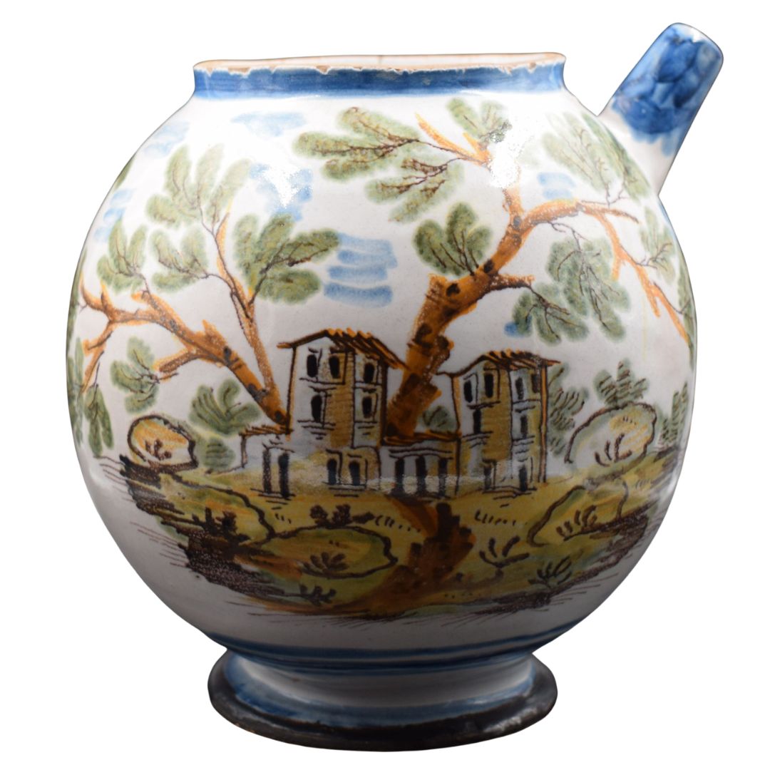 Orciolo in maiolica di Borghetto Lodigiano, Seconda metà del XVIII secolo