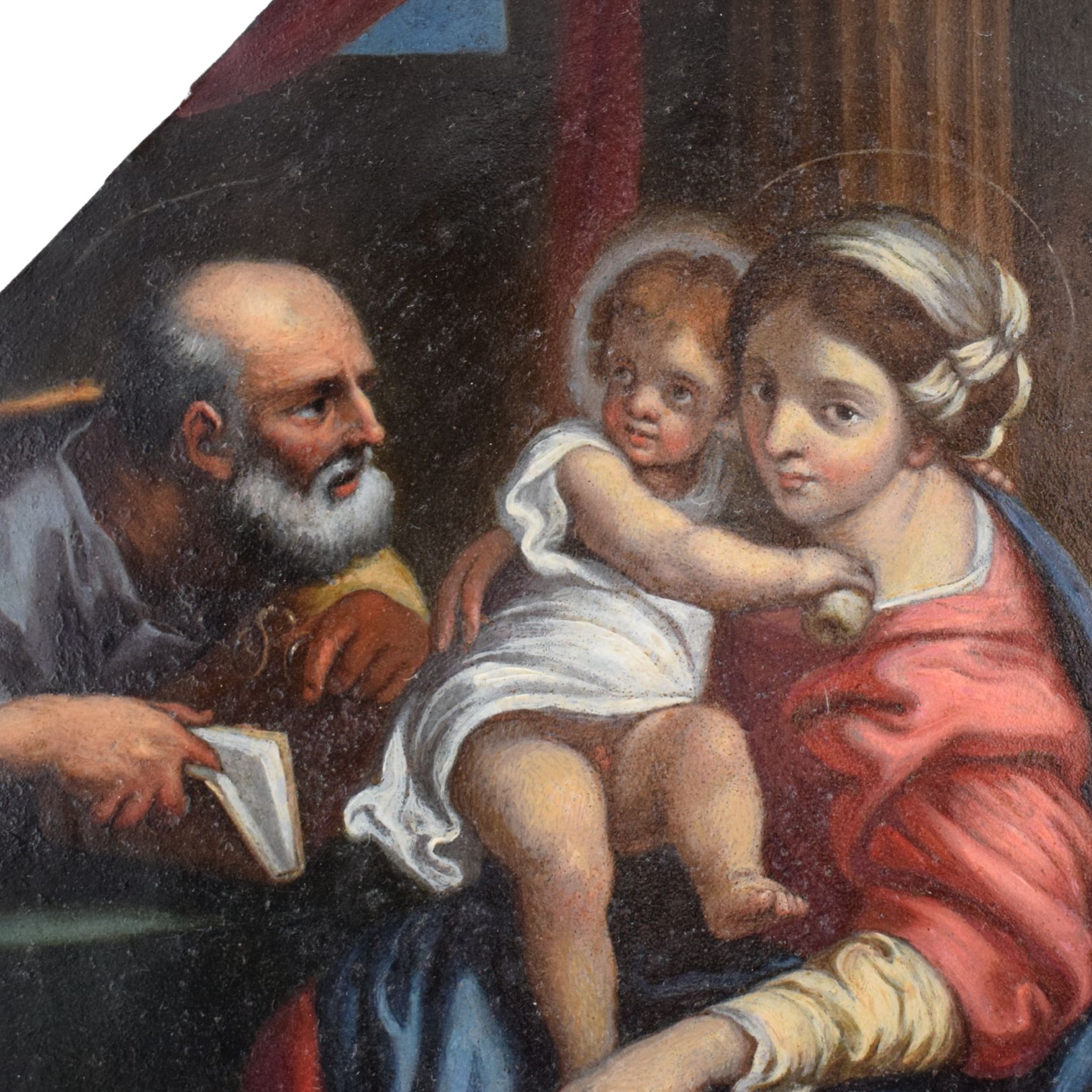Sacra Famiglia con San Giovannino su rame, da Annibale Carracci - immagine 5
