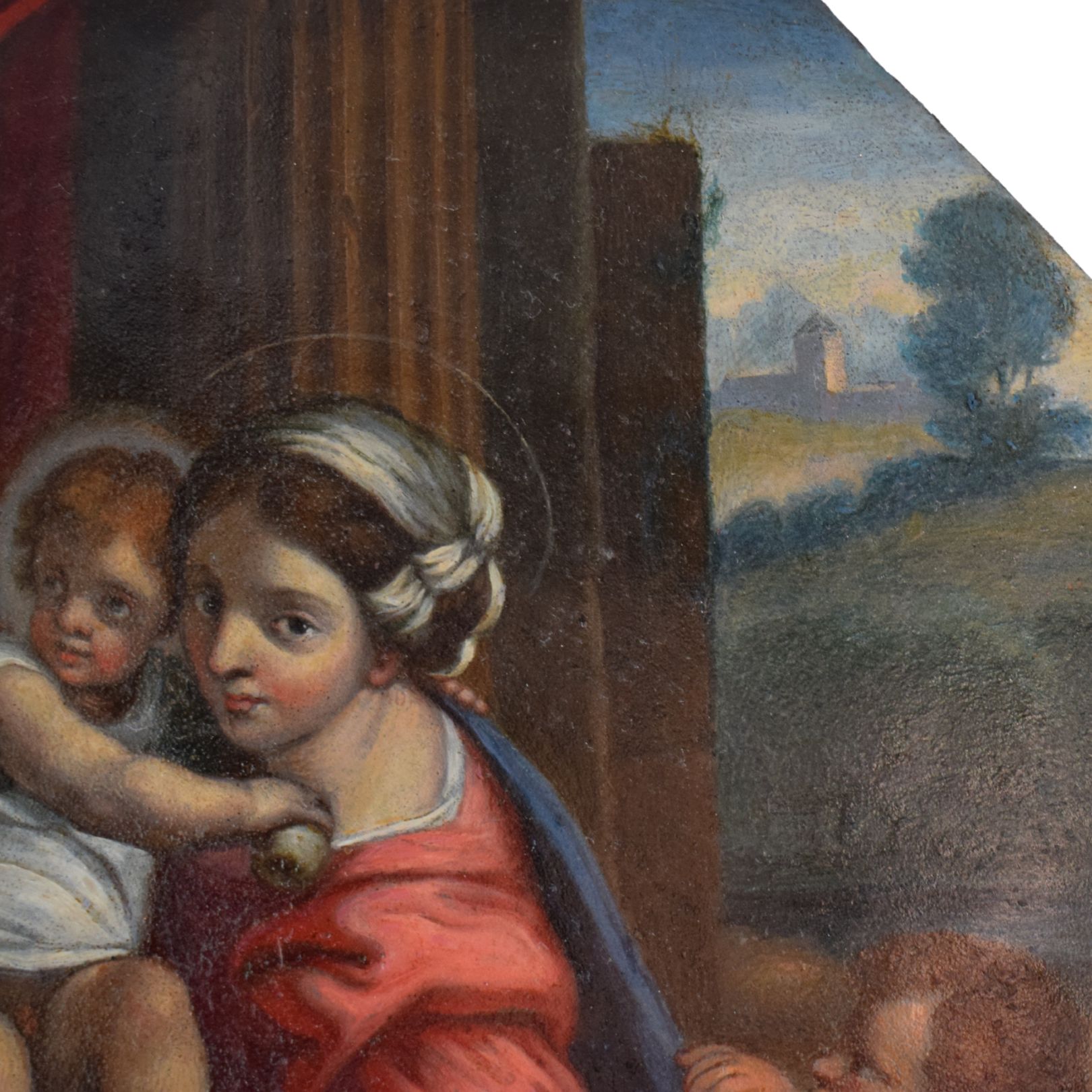 Sacra Famiglia con San Giovannino su rame, da Annibale Carracci - immagine 6