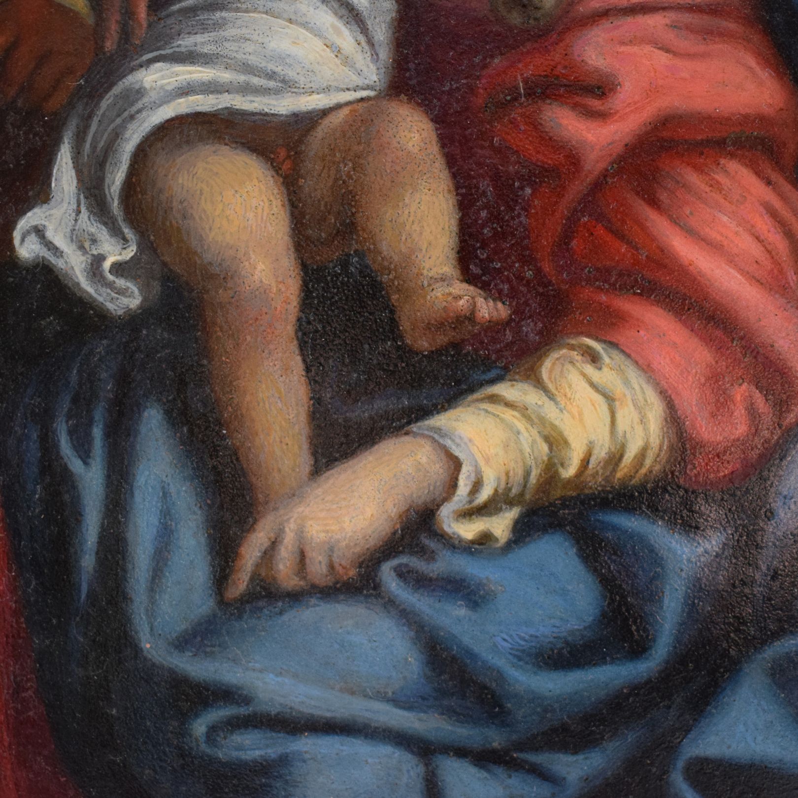 Sacra Famiglia con San Giovannino su rame, da Annibale Carracci - immagine 7