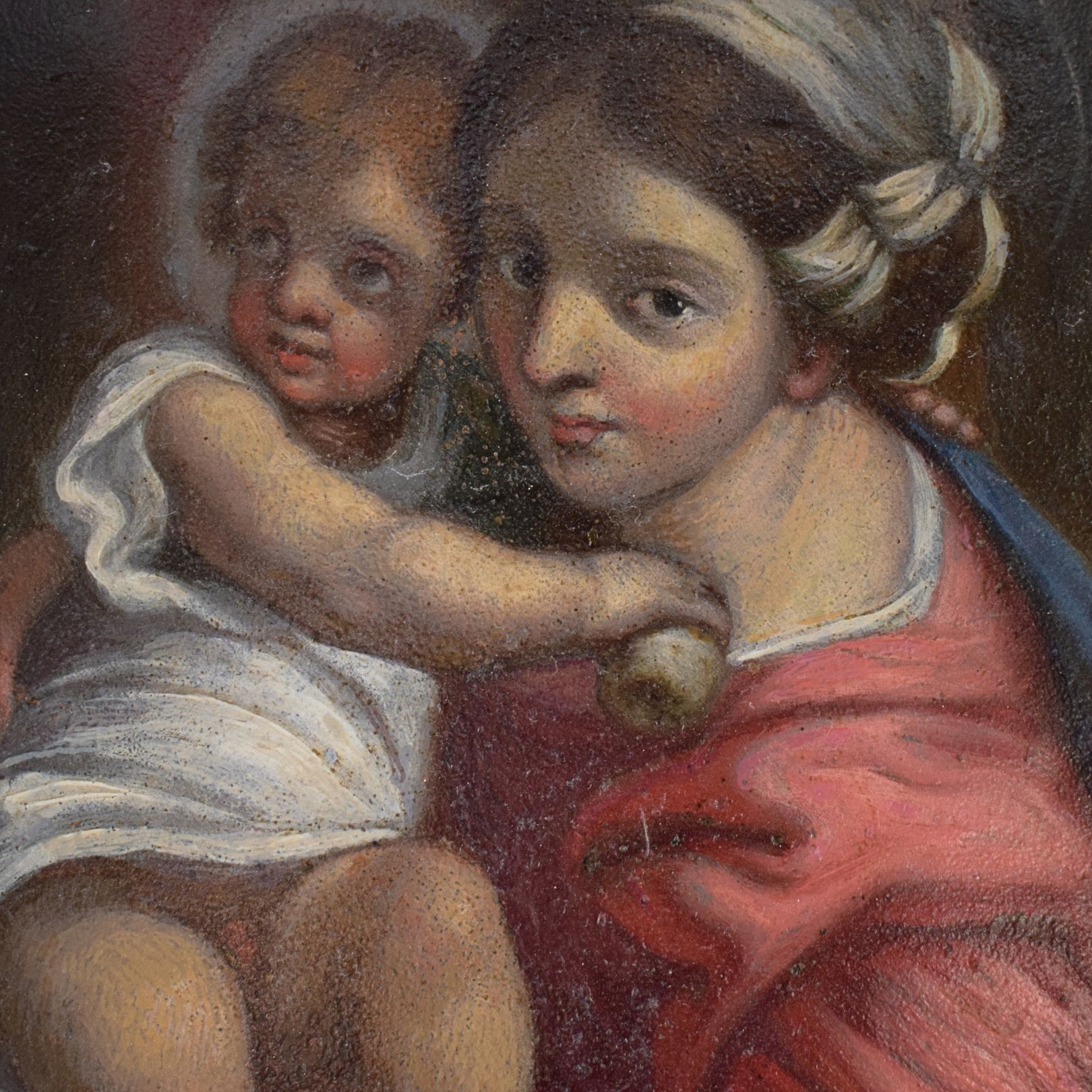 Sacra Famiglia con San Giovannino su rame, da Annibale Carracci - immagine 8