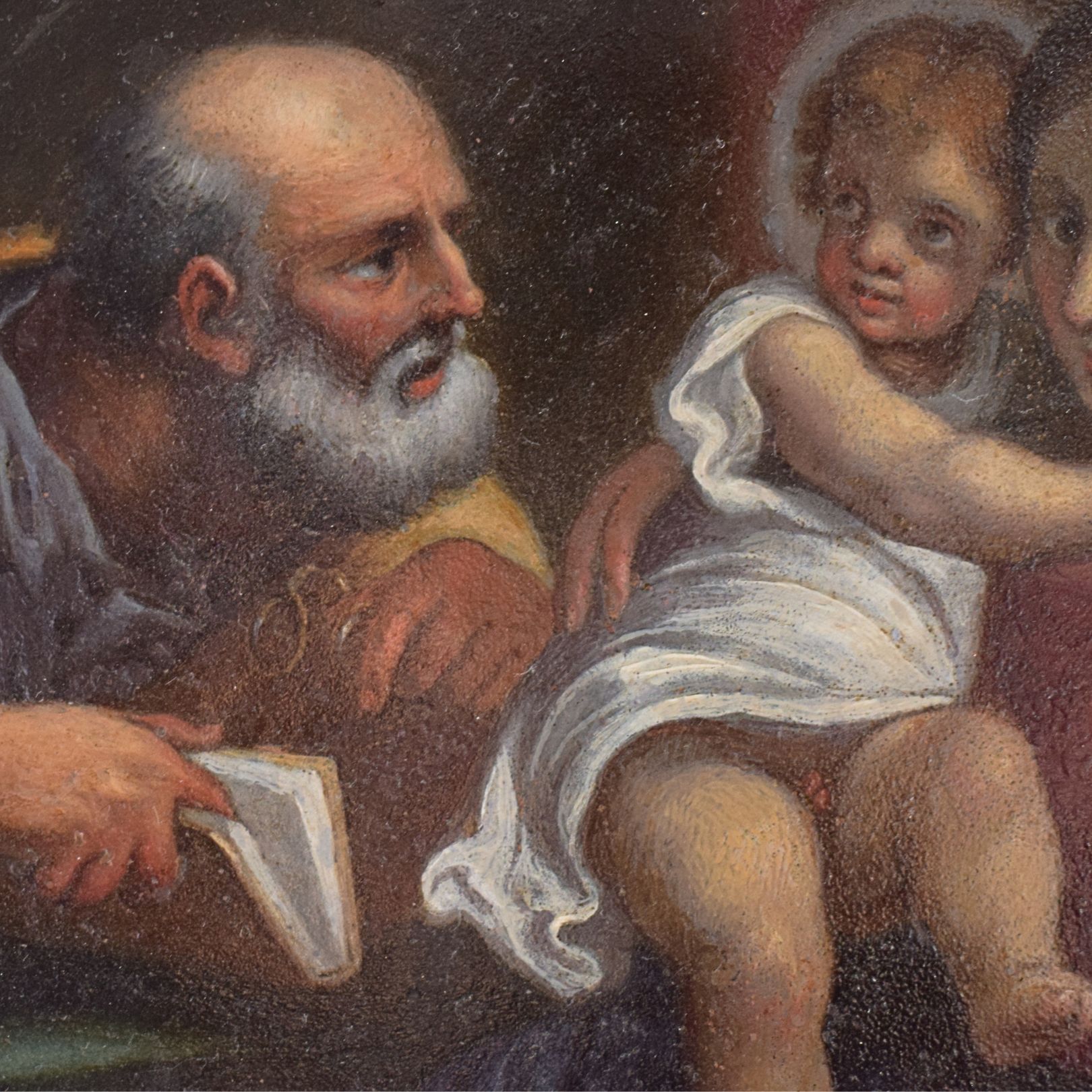 Sacra Famiglia con San Giovannino su rame, da Annibale Carracci - immagine 9