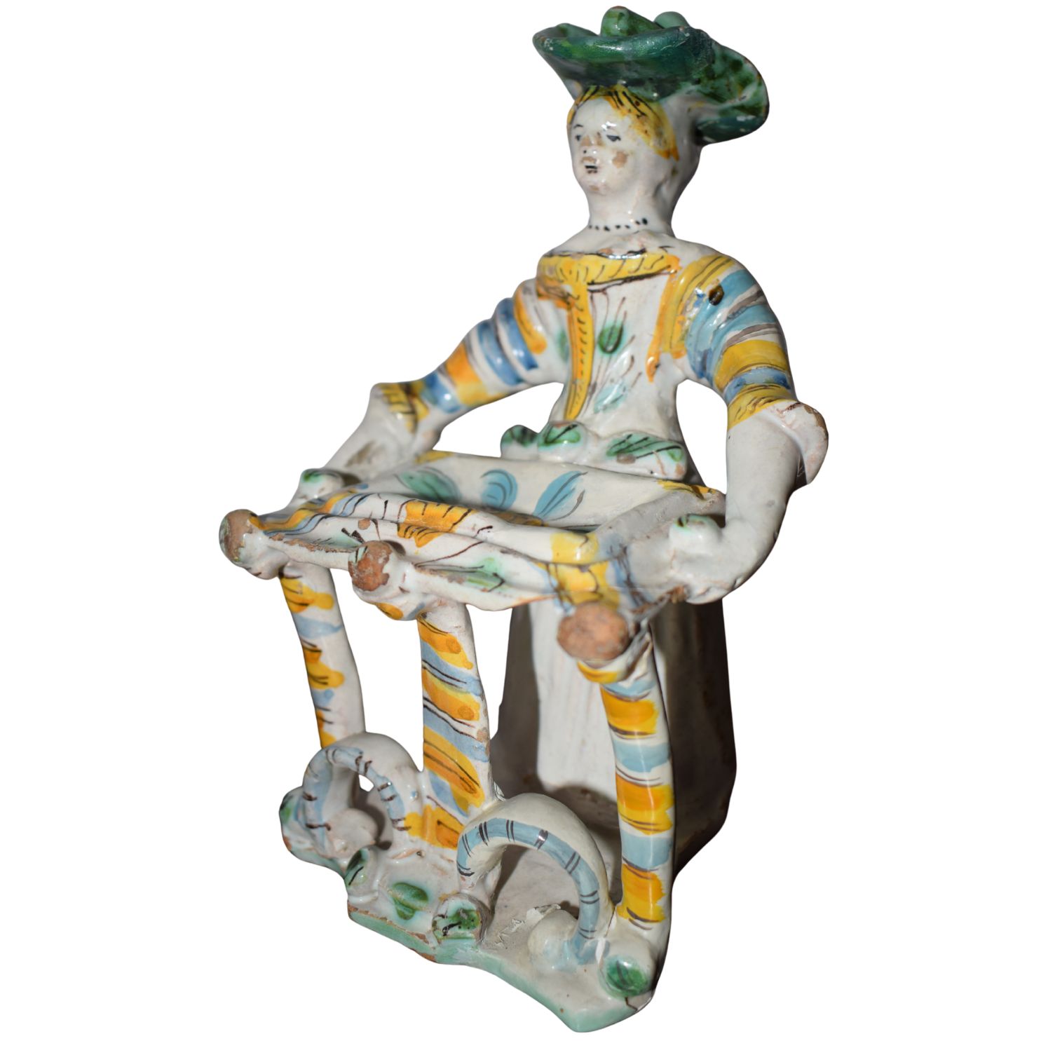 Saliera antica in maiolica policroma di Ariano Irpino, XVII secolo - immagine 6