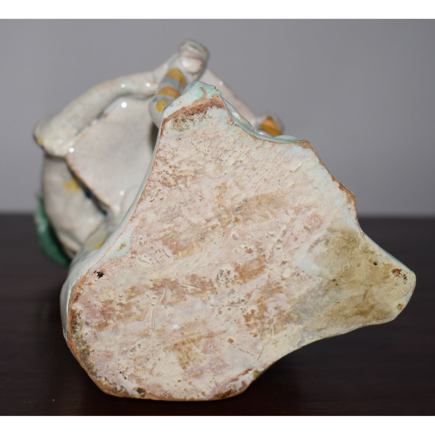 Saliera antica in maiolica policroma di Ariano Irpino, XVII secolo - immagine 7